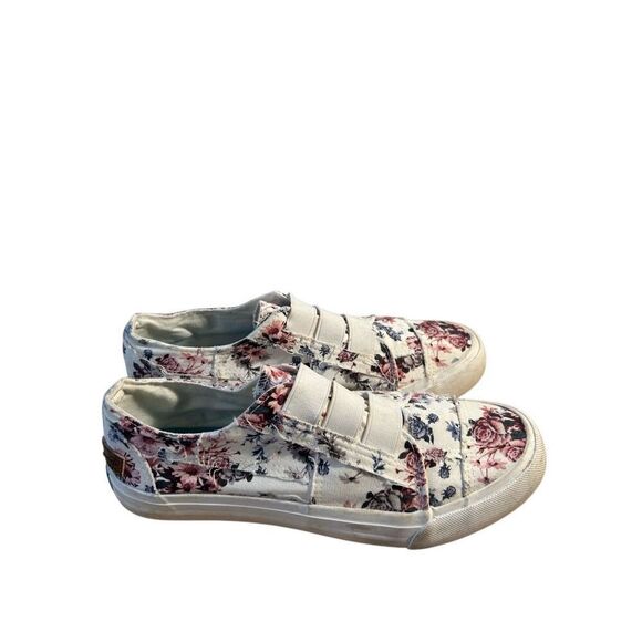 Blowfish 8.5 shoes Maura White with Roses no lace - Picture 1 of 7